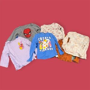 Colorful Kids' Long Sleeve Shirts Bundle